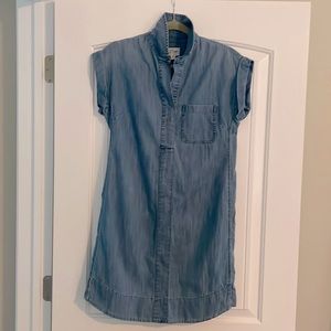 J.Crew Denim Short-Sleeve pullover Shirtdress